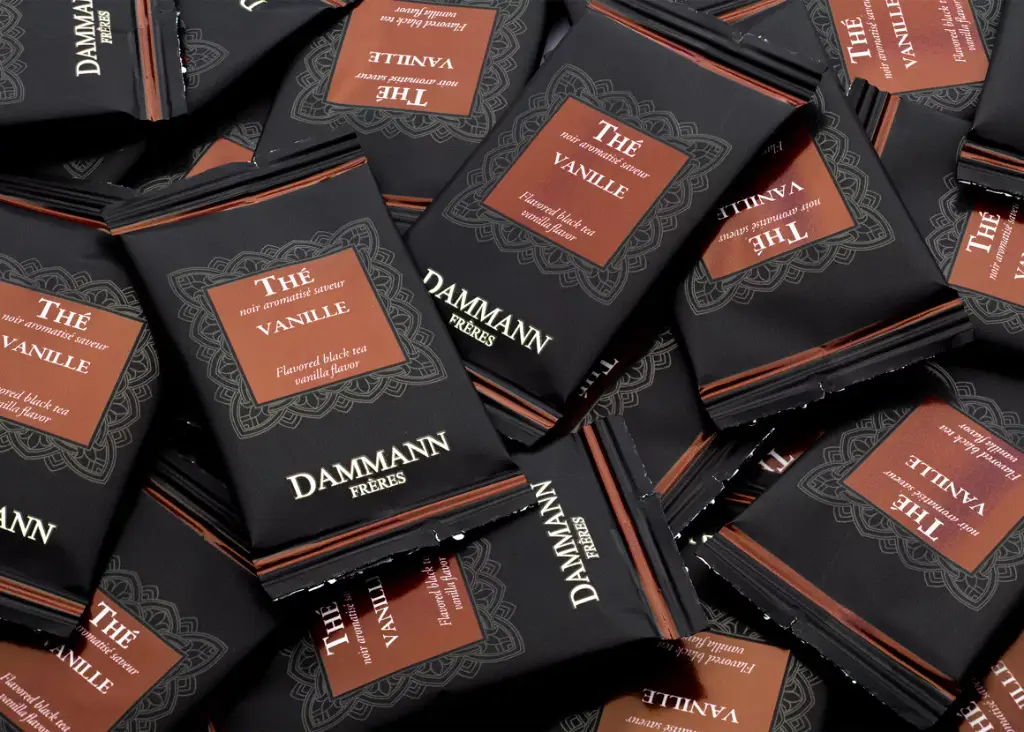 THÉ NOIR VANILLE, 24 SACHETS CRISTAL® ENVELOPPÉS