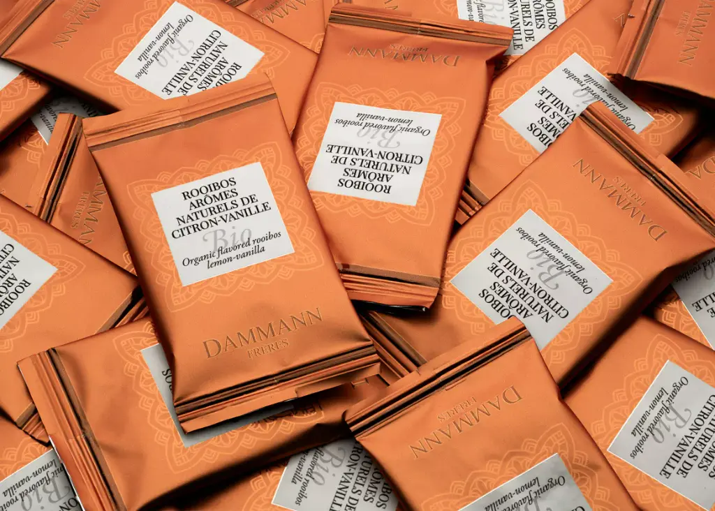 ROOIBOS ARÔMES NATURELS DE CITRON-VANILLE BIO, 24 SACHETS CRISTAL® ENVELOPPÉS