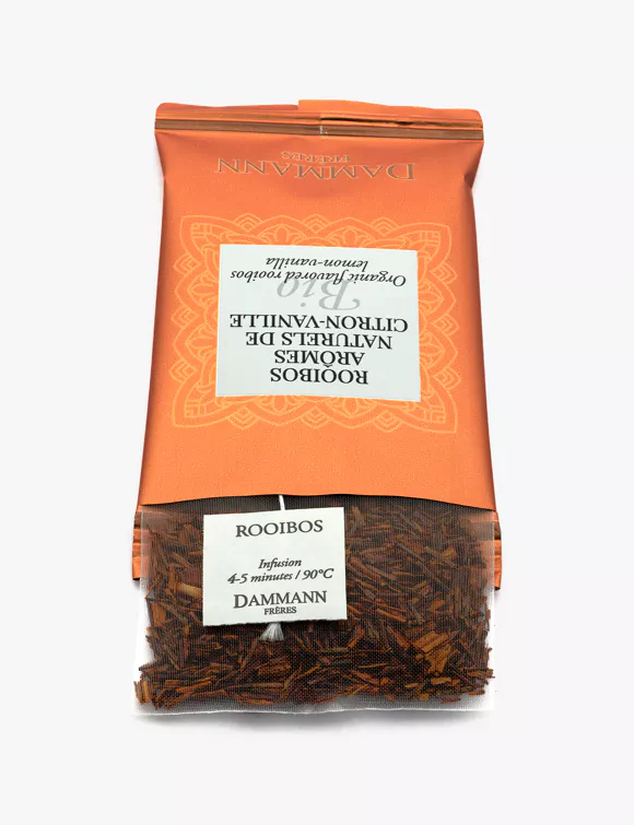 ROOIBOS ARÔMES NATURELS DE CITRON-VANILLE BIO, 24 SACHETS CRISTAL® ENVELOPPÉS