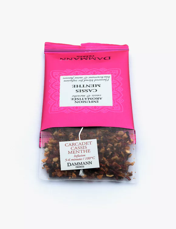 CARCADET CASSIS MENTHE, 24 SACHETS CRISTAL® ENVELOPPÉS