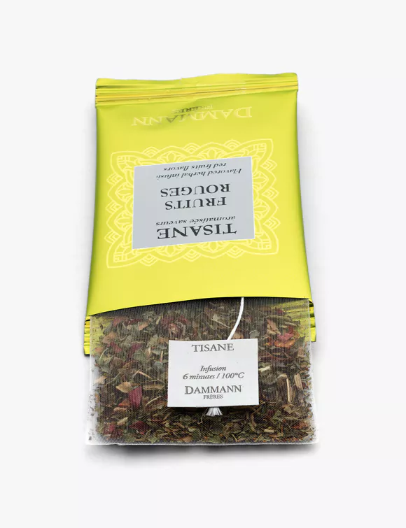 TISANE FRUITS ROUGES, 24 SACHETS CRISTAL® ENVELOPPÉS