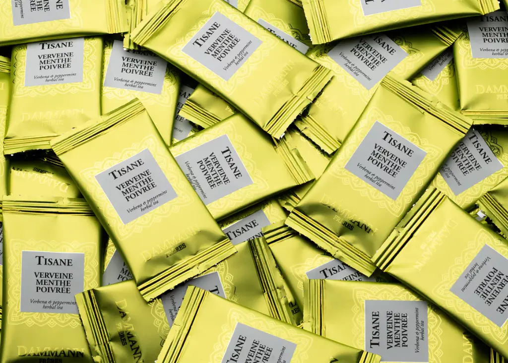 TISANE VERVEINE MENTHE POIVRÉE, 24 SACHETS CRISTAL® ENVELOPPÉS