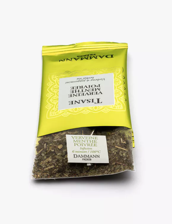 TISANE VERVEINE MENTHE POIVRÉE, 24 SACHETS CRISTAL® ENVELOPPÉS