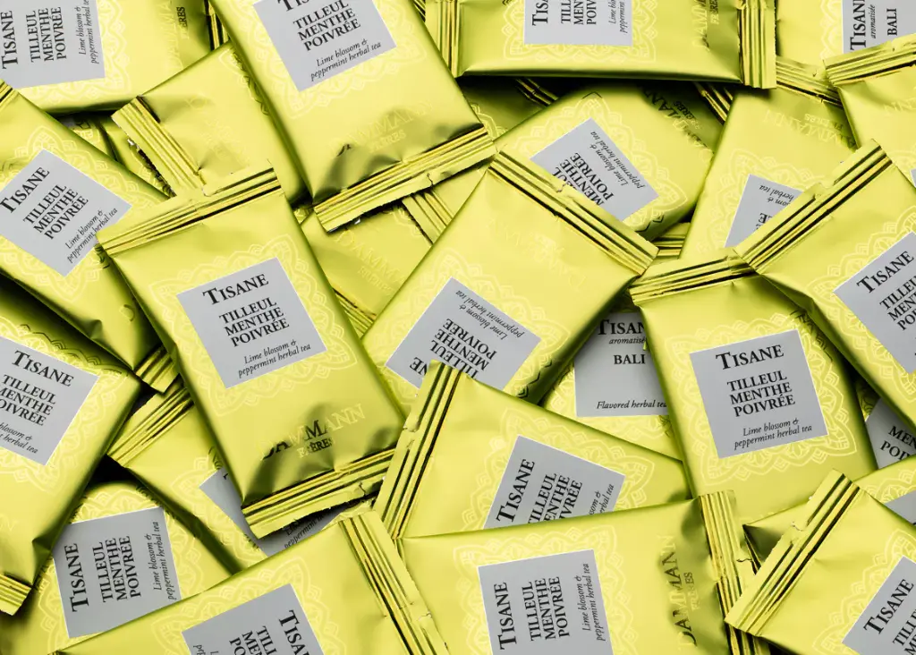 TISANE TILLEUL MENTHE POIVRÉE, 24 SACHETS CRISTAL® ENVELOPPÉS