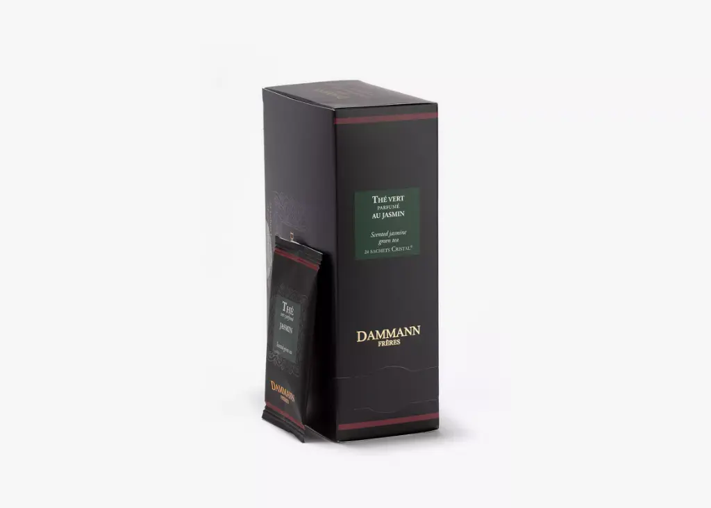 THÉ VERT JASMIN, 24 SACHETS CRISTAL® ENVELOPPÉS
