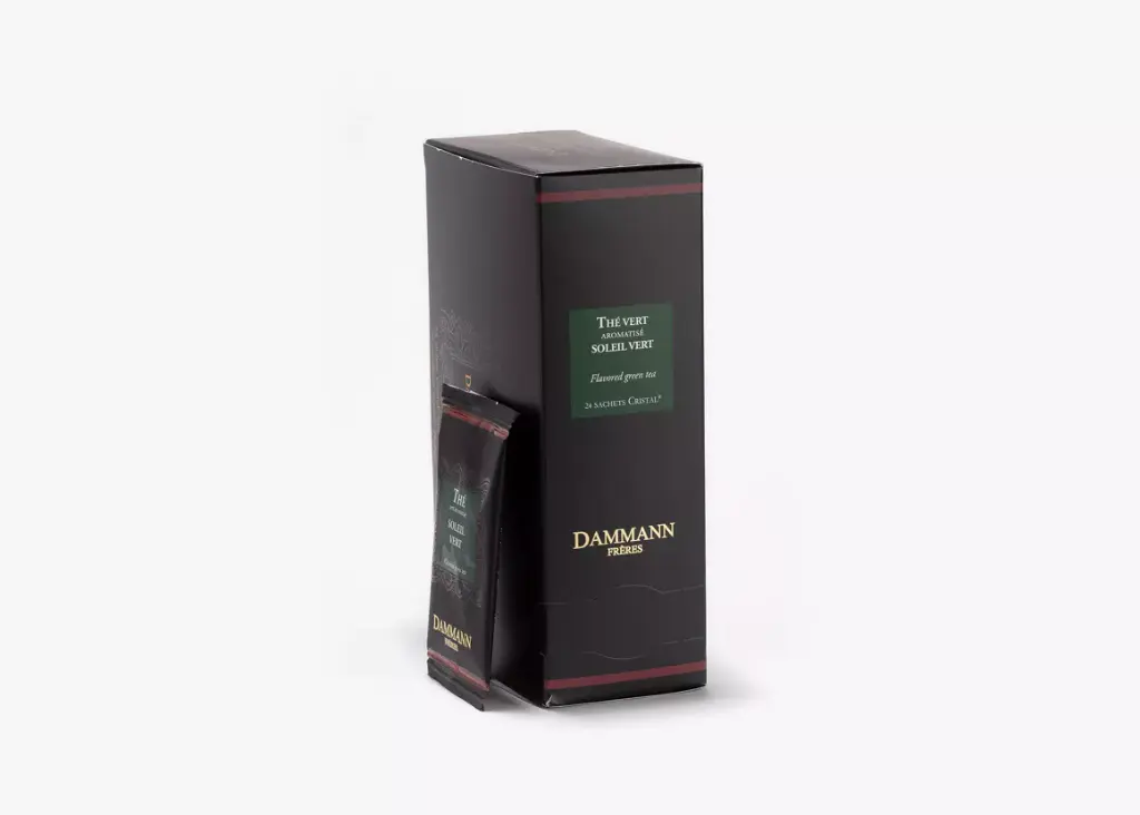 THÉ VERT - MÉLANGE SOLEIL VERT, 24 SACHETS CRISTAL® ENVELOPPÉS