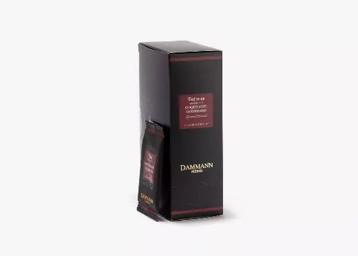 THÉ NOIR COQUELICOT GOURMAND, 24 SACHETS CRISTAL® ENVELOPPÉS